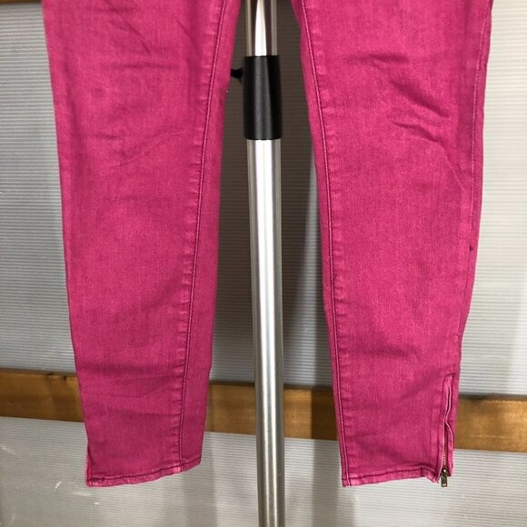 FREE PEOPLE Raspberry (Pink / Purple) Ankle‎ Zip Skinny Jeans Sz 26 - Picture 4 of 10
